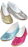Beck Gymnastikschuhe Glitzer Turnschläppchen 071 Basic mit Gummisohle