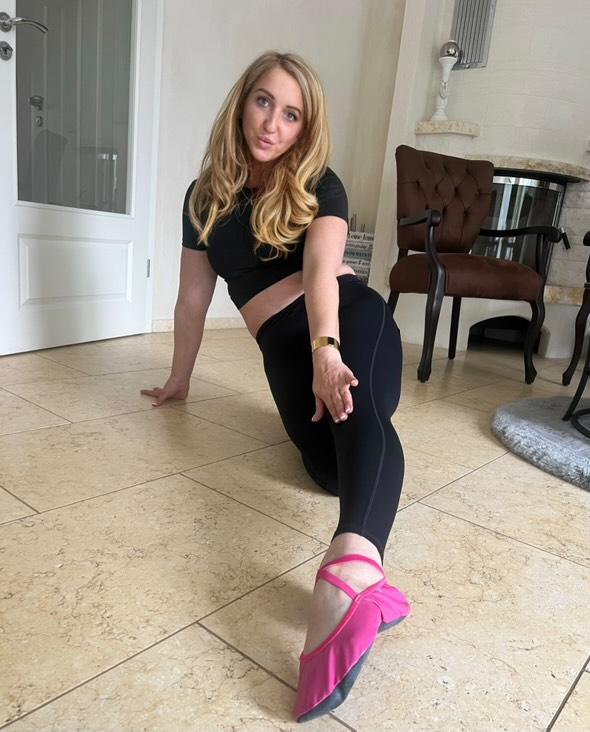 MajestiBallerina Iwona 22-9355 Latex biElastic imitat Federleicht Reisehausschuhe