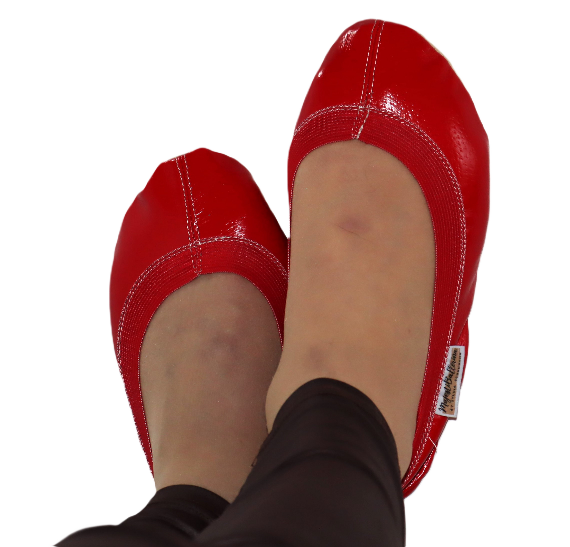 MajestiBallerina Sylvia's Favorite  Lack Ballerina 22-3455 rot beige schwarz