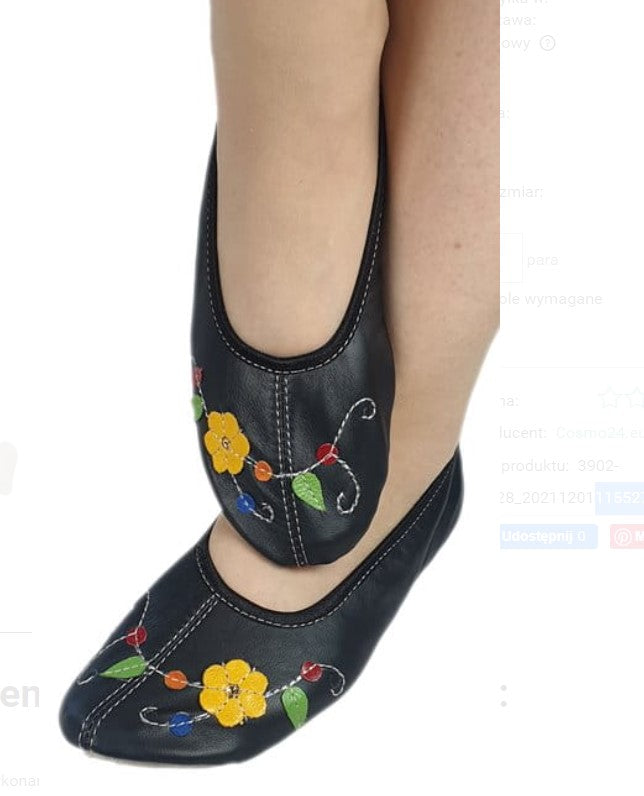 Reisehausschuhe Schläppchen Gymnastikschuhe mit Aplikationen