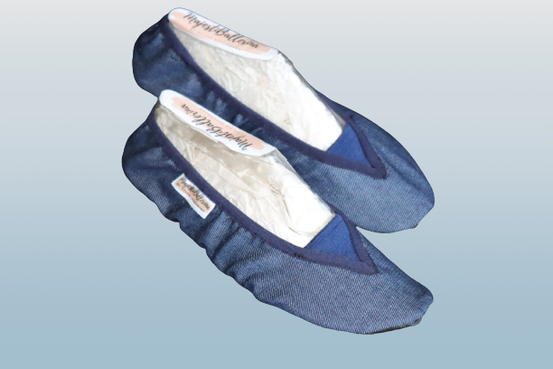 MajestiBallerina Reisehausschuhe Gymnastikschuhe Schläppchen Jeans