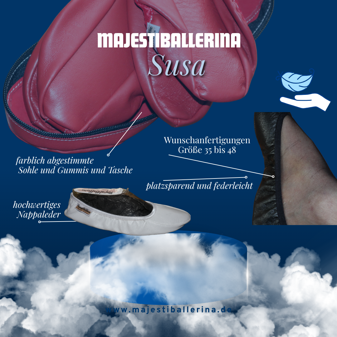 Majestiballerina Susa Reisehausschuhe mit Etui
