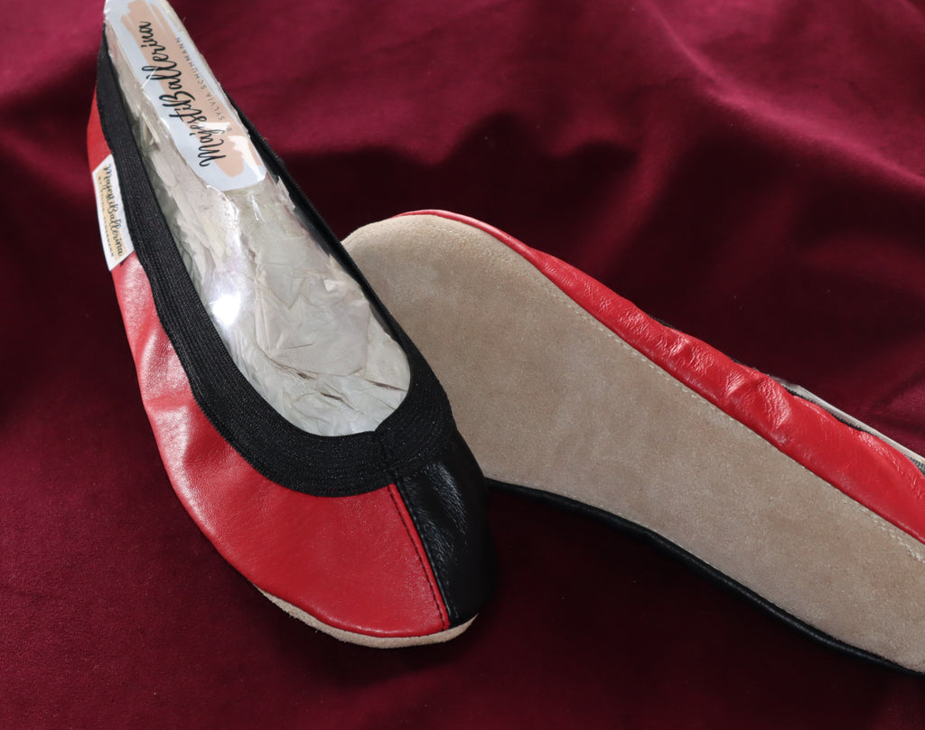 MajestiBallerina Sylviasfavorite Harlekin Reisehausschuhe Schläppchen Ballerina soft Lack